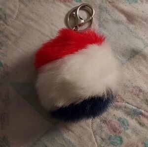 No Boundaries Red, White, and Blue Furry Key Holder